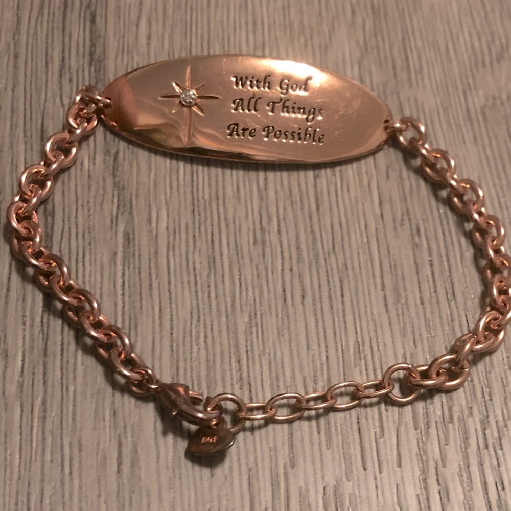 "A Touch Of Heaven" Engraved Copper Healing Bracelet